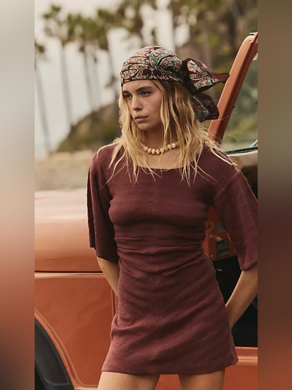 NWT FREE PEOPLE MARIGOLD MINI DRESS CINNAMON